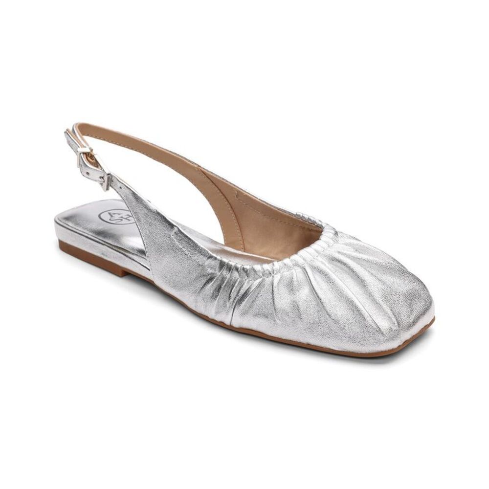 Ash Bibi Leather Slingback, Silver
